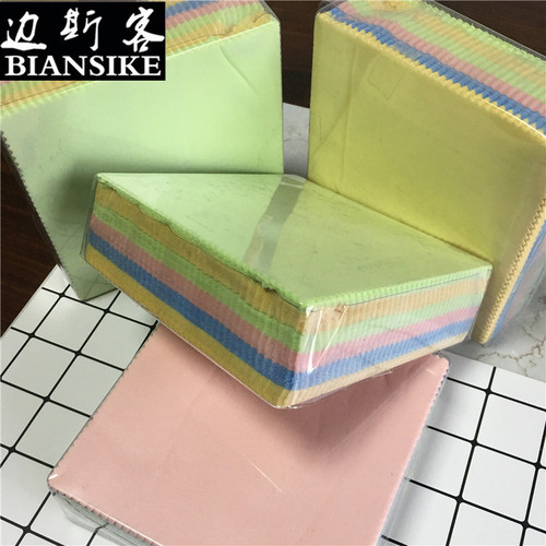 Microfiber glasses cloth wholesale color cleaning cotton wipes 14*14 single sided velvet myopia glasses cloth