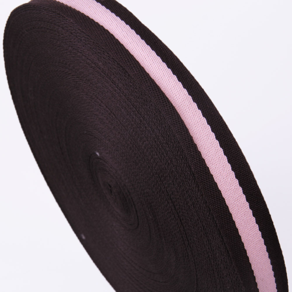 广东厂家 现货 批发 3.8cm 啡间粉 棉线带 斜纹 涤棉手提带