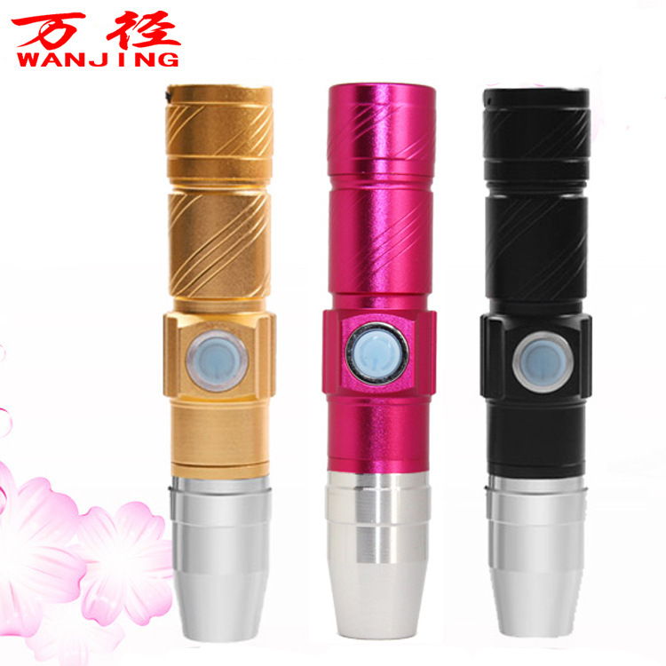 U S B Fluorescent Agent Detection Lamp365nm Purple Light Flashlight White Light Currency Detection Jade Mask Cosmetics Test Pen