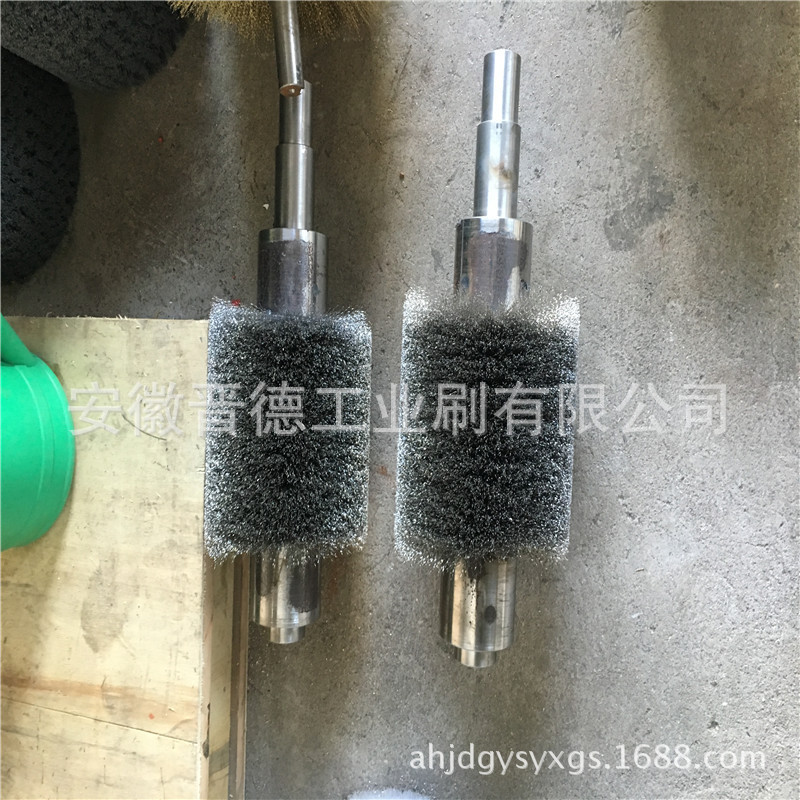 厂家供应 工业钢丝毛刷辊 铜丝异型毛刷子 抛光刷