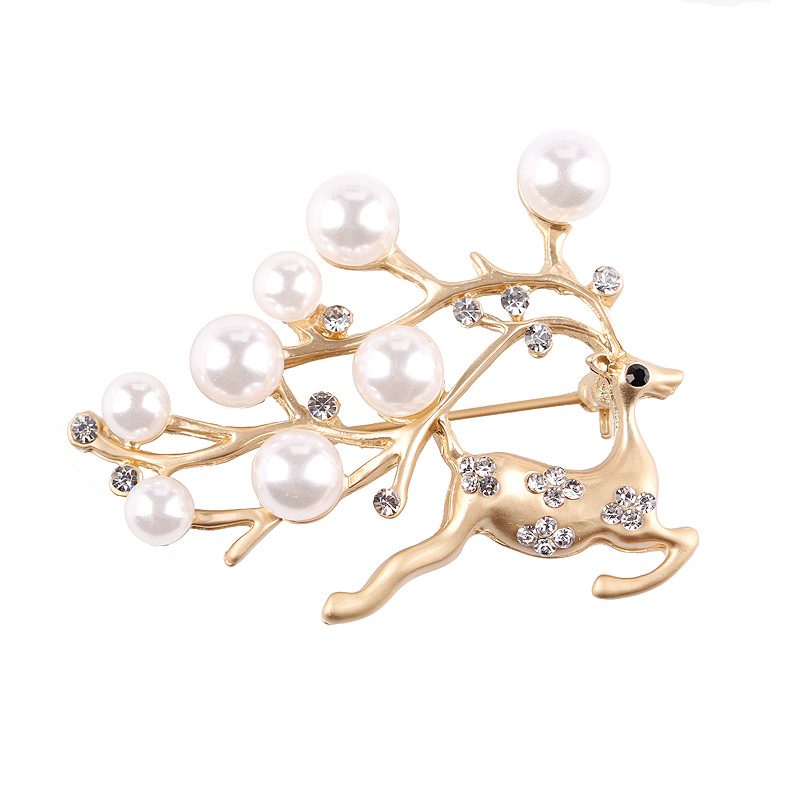 Korejiešu modes retro pērļu rhinestone aļņu daudzpusīga piespraudes uzvalka apkakles adata ar lielu adatu korsāžu sievietēm_voghion.com