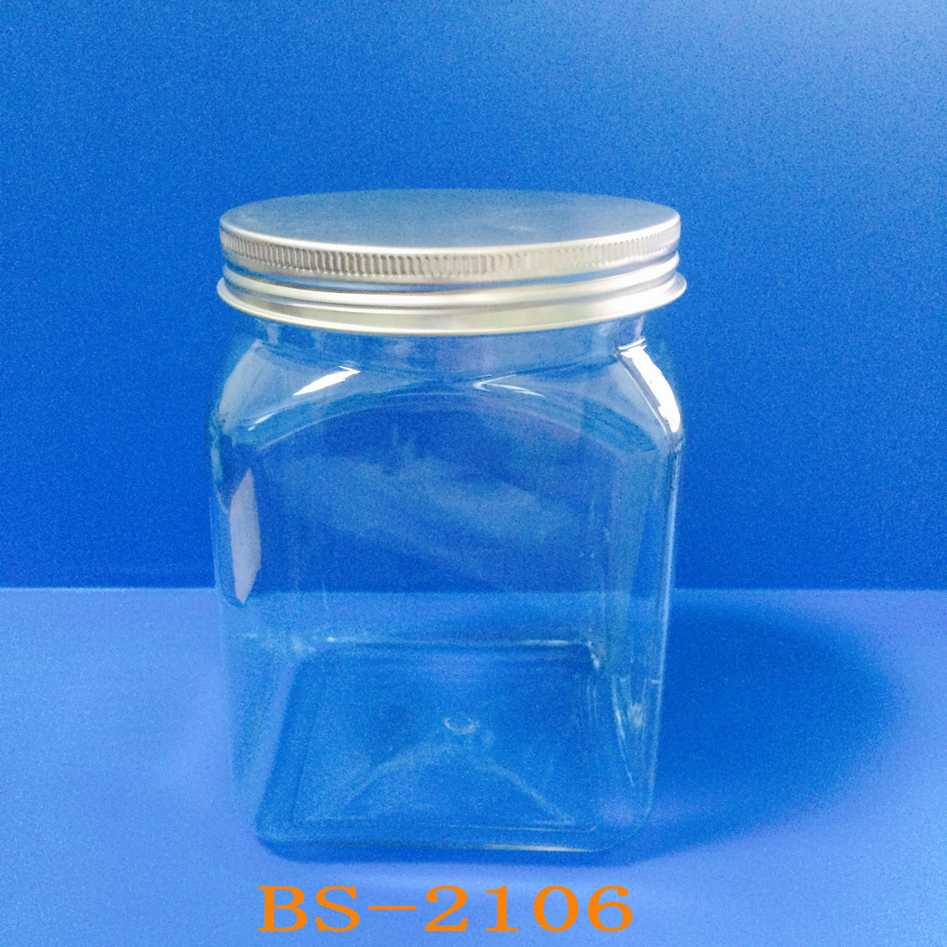 厂家直销正方形800ml透明PET广口食品罐 茶叶罐 颜色可调 可定制