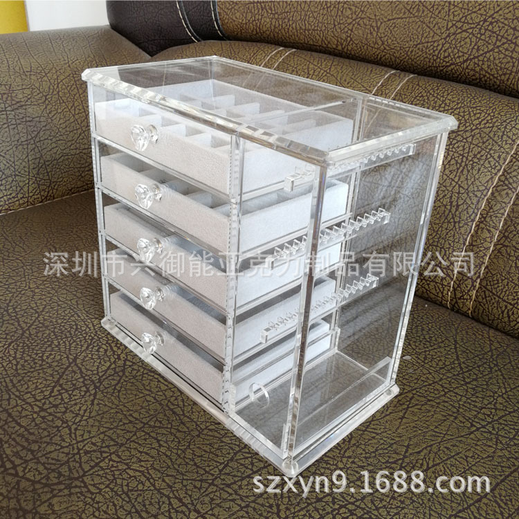 亚克力展示收纳盒 珠宝首饰展示盒展示架 亚克力透明盒子