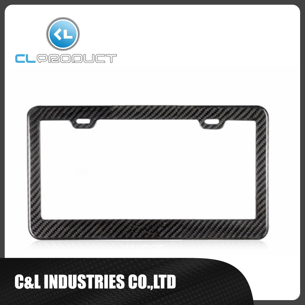 factory Direct selling automobile refit carbon fibre parts License plate frame carbon fibre Material Science automobile customized