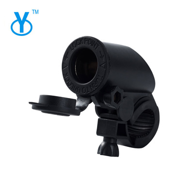 新版12-24V通用摩托车点烟器插座 120w 线长60cm 安装直径22