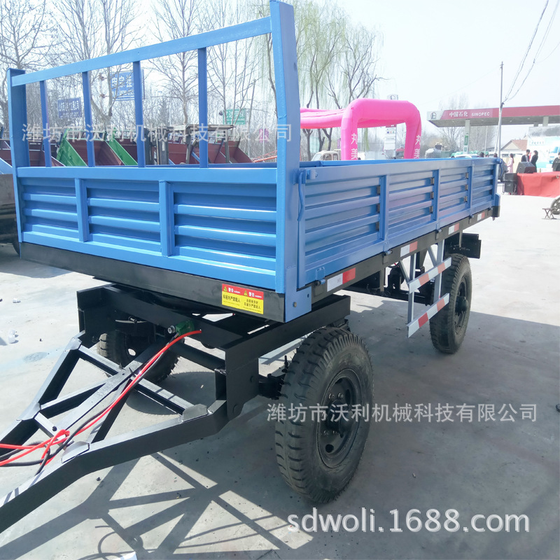 农用自卸平板拖车 5吨自卸拖车 大型平板拖车挂车厂家