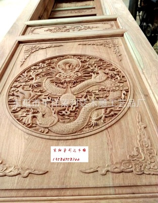 Carved To fake something antique Doors and windows Customized Dongyang wood carving Rosewood Shrine temple gardens solid wood Chinese style Doors and windows customized
