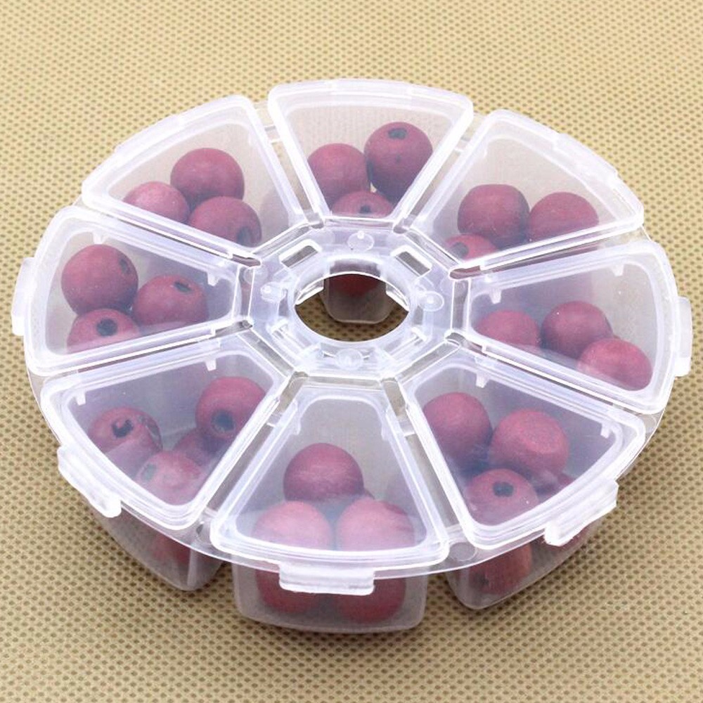 8-rejilla con cuentas de plástico caja de almacenamiento transparente caja de almacenamiento de joyas caja de organización