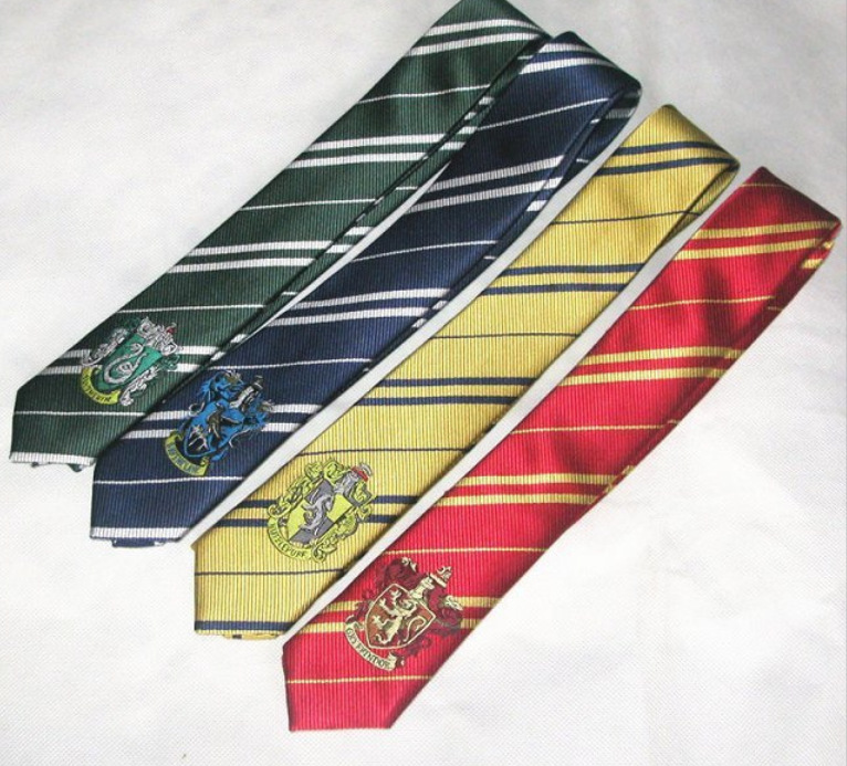Harry Potter badge necktie COS necktie Gryffindor Slytherin Ravenclaw Hufflepuff