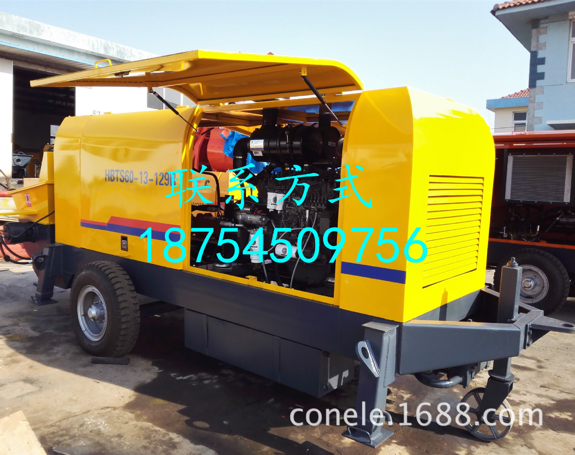 厂家供混凝土输送泵40柴油泵电动拖泵污泥泵连续上料搅拌机腻子泵