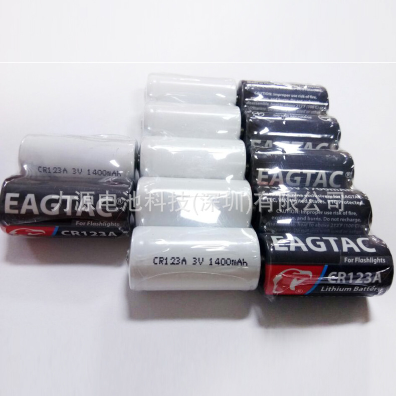 力源电池CR123A 1600mah的3.8 1400mah的3.4 适用手电相机报警器