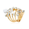 Crystal, ring with stone, accessory, with gem, European style