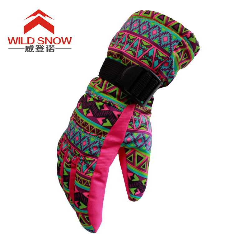 跨境货源 威登诺户外滑雪手套 保暖透气防风防泼水耐磨滑雪手套|ru