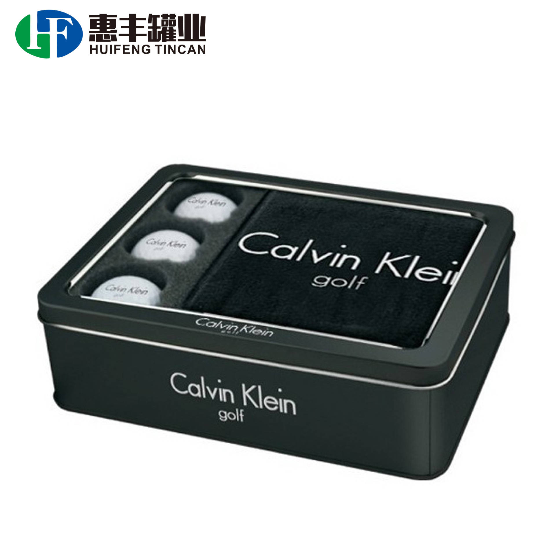 供应高尔夫球配件铁盒 马口铁开窗罐化妆品沐浴用品铁盒TIN BOX