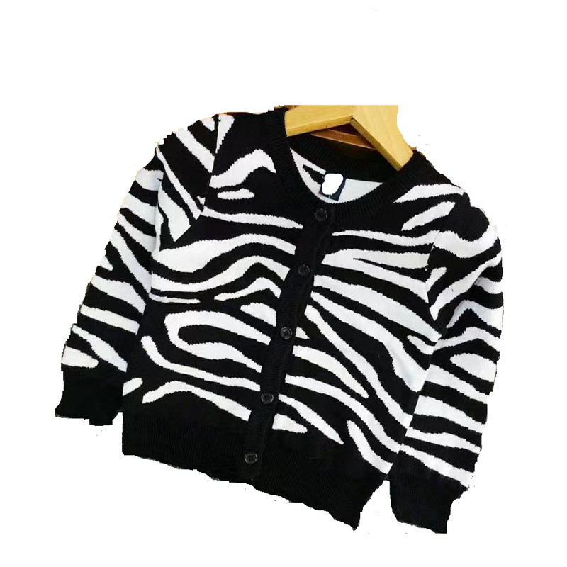 2018 Spring and autumn season new pattern Europe and America Children's clothing jacket Boy Sweater zebra sweater Shop agent wholesale