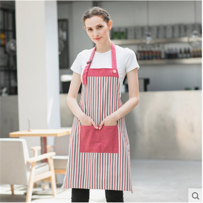 Halter vertical raya punto bolsillo-Rojo