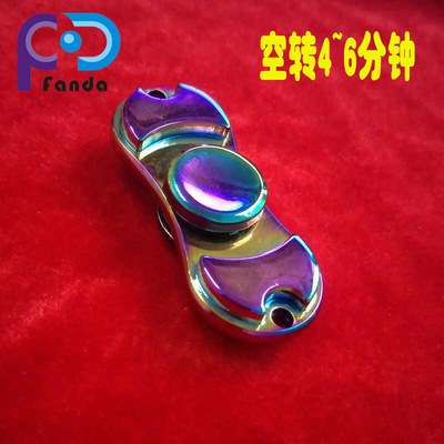 厂家批发直销 炫彩指尖陀螺 彩色手指减压玩具 七彩指间螺旋金属|ms