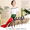 European and American fashion sexy metal heel women’s shoes thin heel high heel shallow mouth pointed patent leather sin
