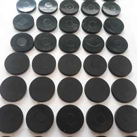 供应橡胶花盆垫脚减压垫　圆形网格自粘橡胶垫耐高温防滑带背胶