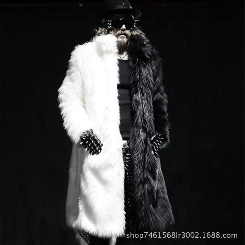 AliExpress 2020 Европейская и американская внешняя торговля новая осенне-зимняя мужская шуба длинная шуба из искусственного меха стиль
