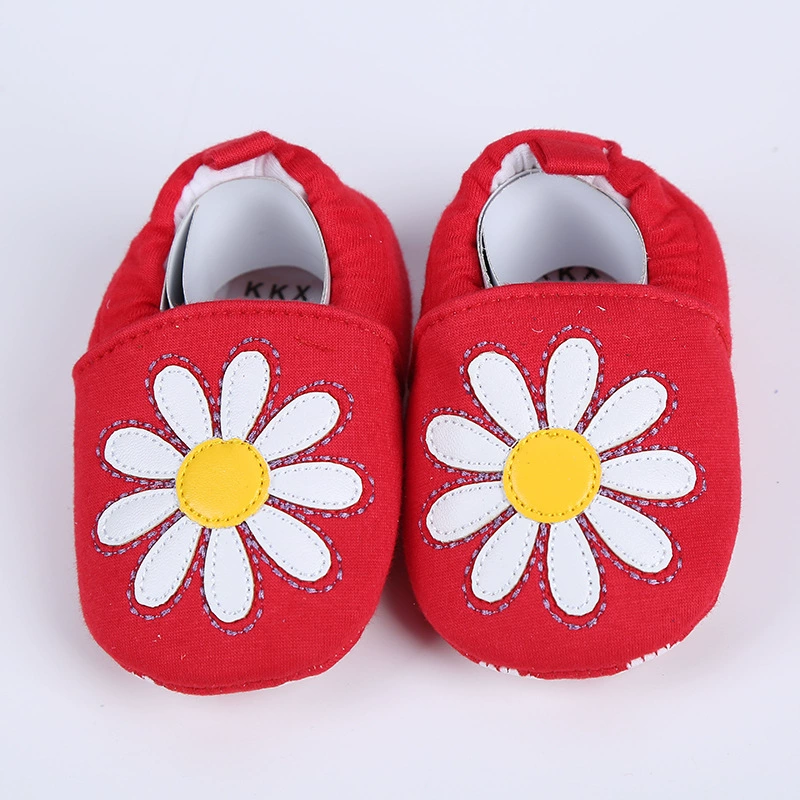 Новые детские тканевые туфли Весна и осень милые ветровые туфли для маленьких девочек с мягким дном дышащие туфли с подсолнухами оптом