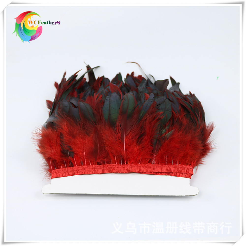 厂家直销双色永毛布边紫泳羽毛带舞台服装裙边17色现货拉丁舞裙摆详情图9