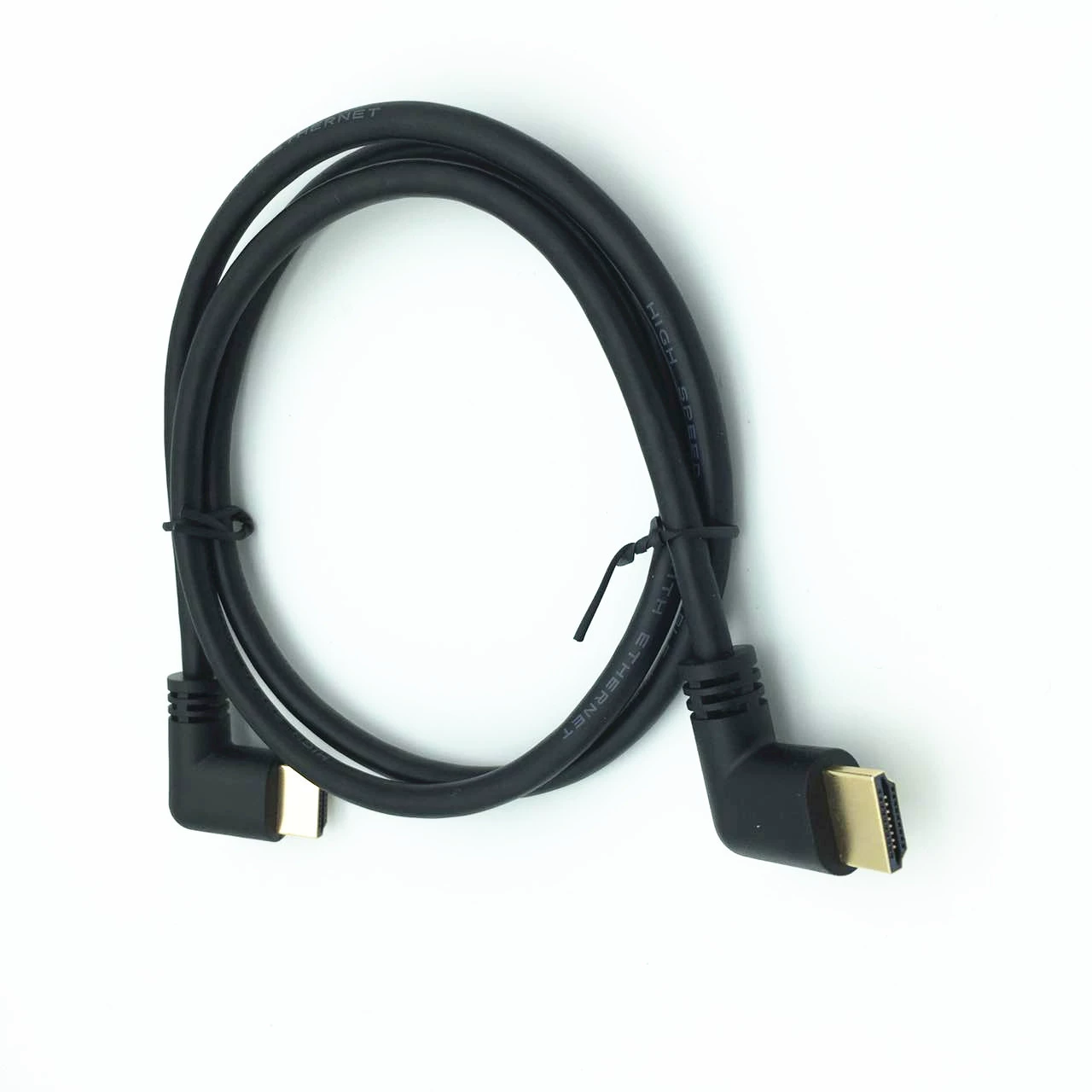 Кабель HDMI версии 2.0 высокая чёткость Brain TV соединение кабель данных 4K*2K 60Гц от правого к правому изгиб 1 м