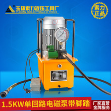 DB150-D1电动液压泵 油压机 单回路电动泵电磁阀泵带脚踏1.5KW