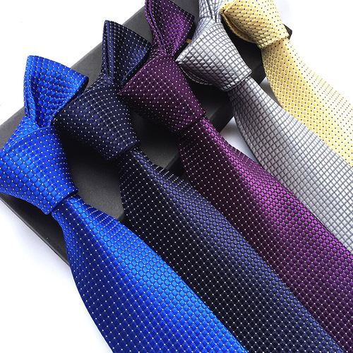 Manufacturer of spot supply 8 cm polyester men tie fashion leisure plain tie
