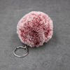 Realistic two-color keychain, bag, transport, pendant, gradient, with snowflakes