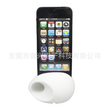 时尚潮流硅胶鸡蛋喇叭扬声器 I6/7多功能扩音器 个性化设计手支架