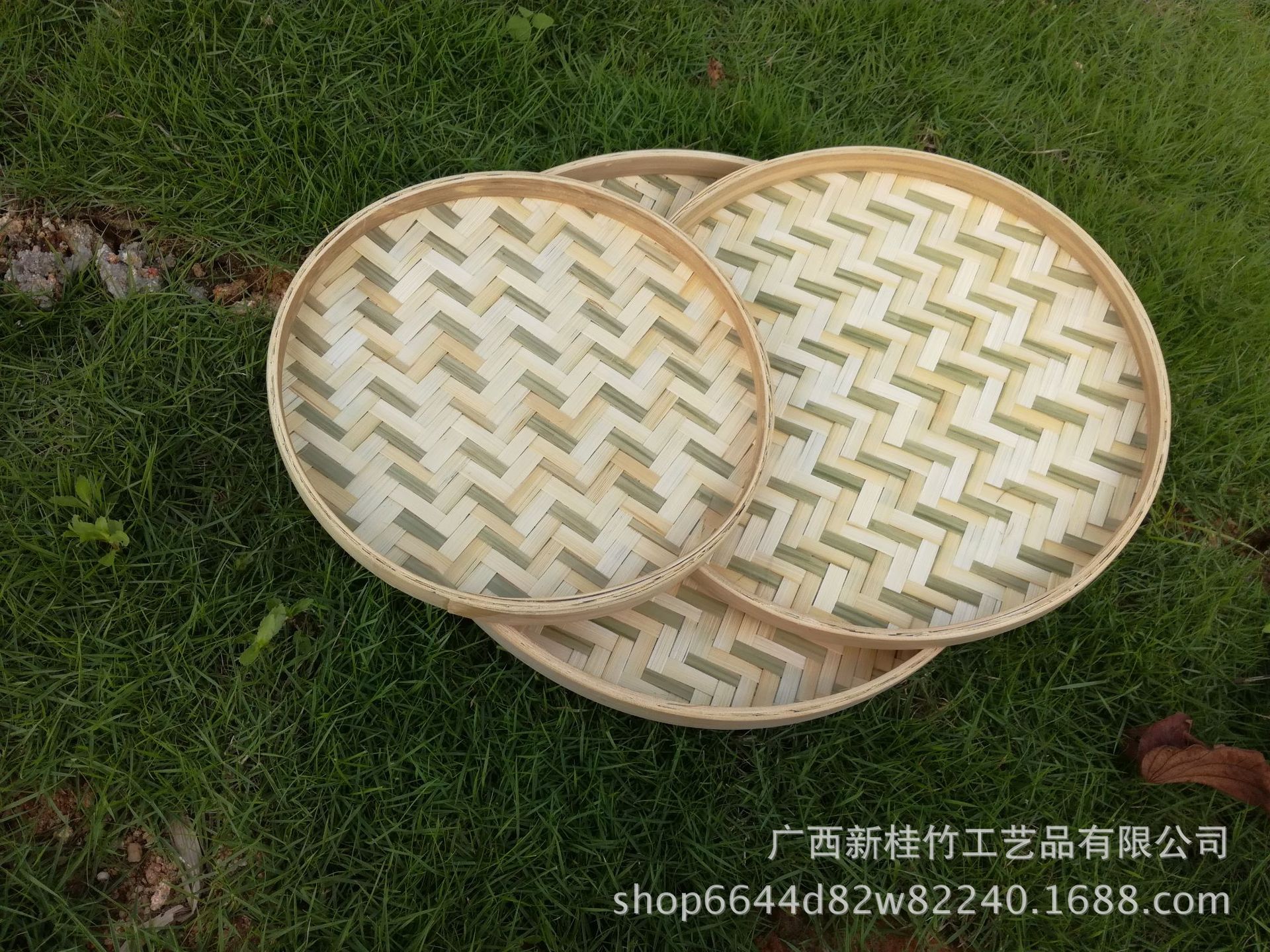 家用无孔簸箕半竹青装饰竹匾编织竹编圆竹制品竹筛晾晒火锅托盘子-阿里巴巴