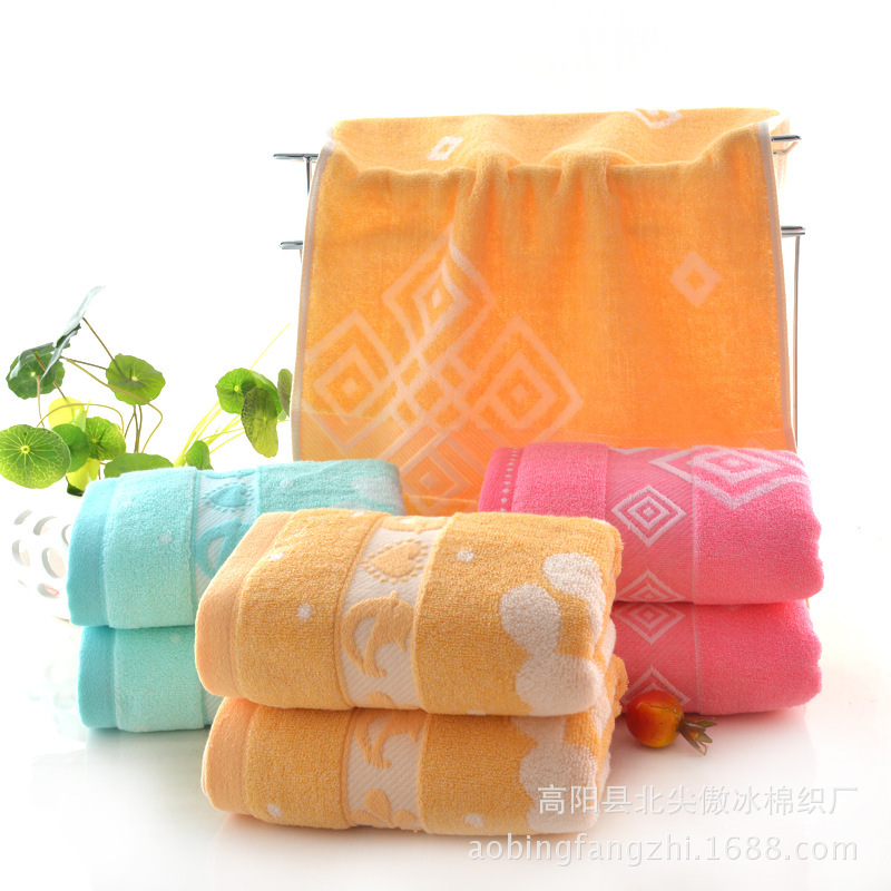 Custom-Made Untwisted Ab Yarn Colored Jacquard Towel Cotton Off-The-Shelf Supermarket Gift Thick Adult Thickened Home Use