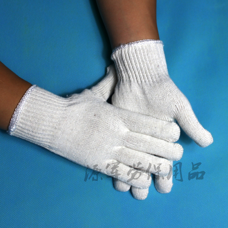 Guantes de hilo de algodón para protección laboral, 600g, guantes de algodón para pantallas de lámparas, guantes de trabajo, venta directa al por mayor, guantes protectores mecánicos de algodón engrosados.