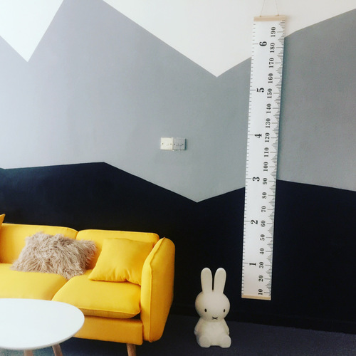 ins new Nordic children's height ruler measurement creative cartoon decoration home canvas hanging painting height ruler