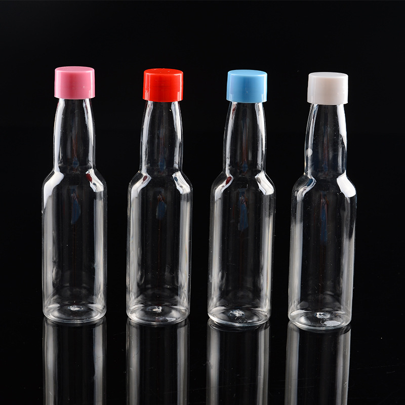 GS335 高18cm 150ml塑料酒瓶 透明包装瓶 汽水瓶 果汁瓶 配塑料盖