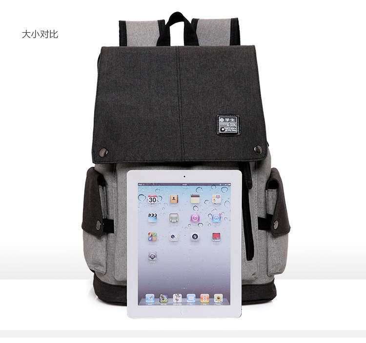 Travel backpacks, color-blocked men's backpacks, casual Korean-style college student schoolbags, usb charging computer bags in stock for wholesale undefined