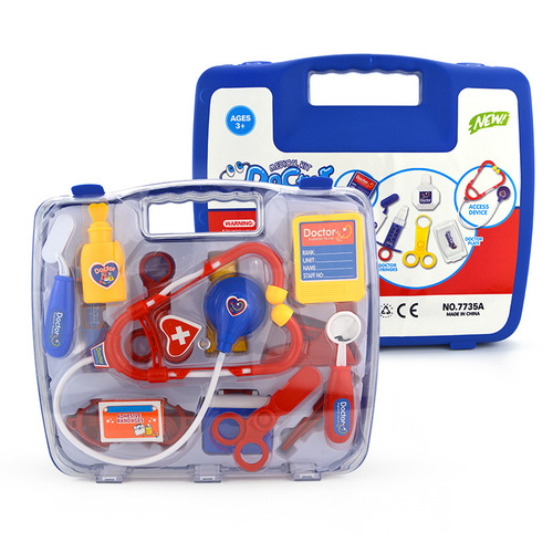 Children's simulation doctor toy set portable medicine box stethoscope girls play house cross-border toys