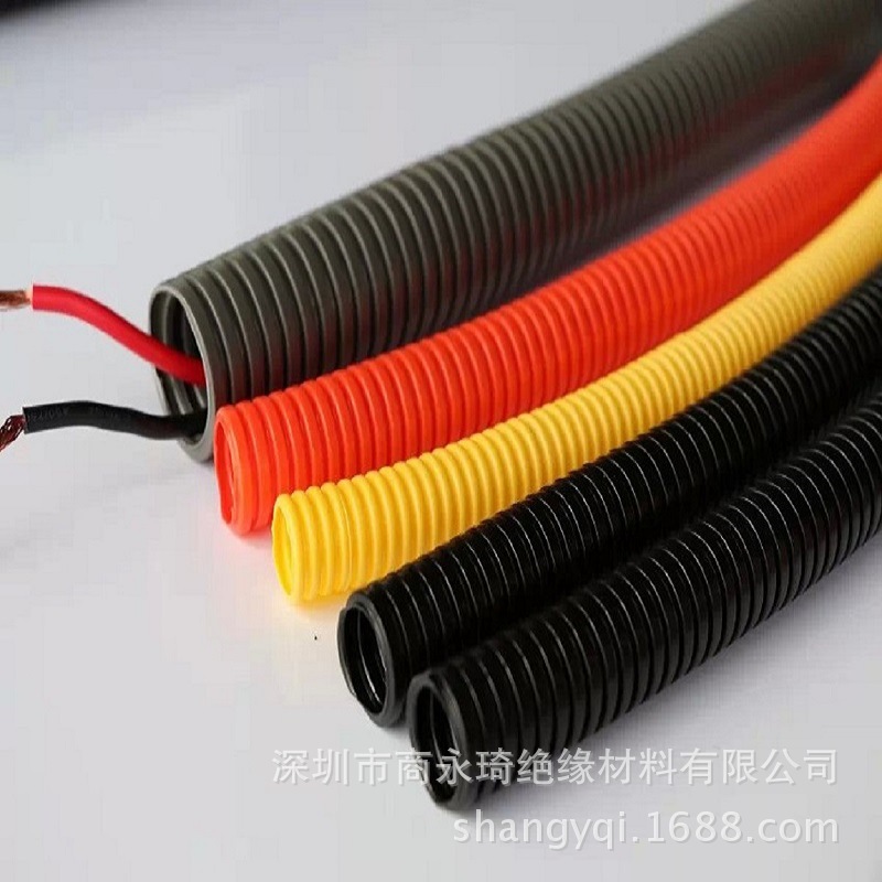 广东波纹管厂家 黑色阻燃波纹管AD13mm