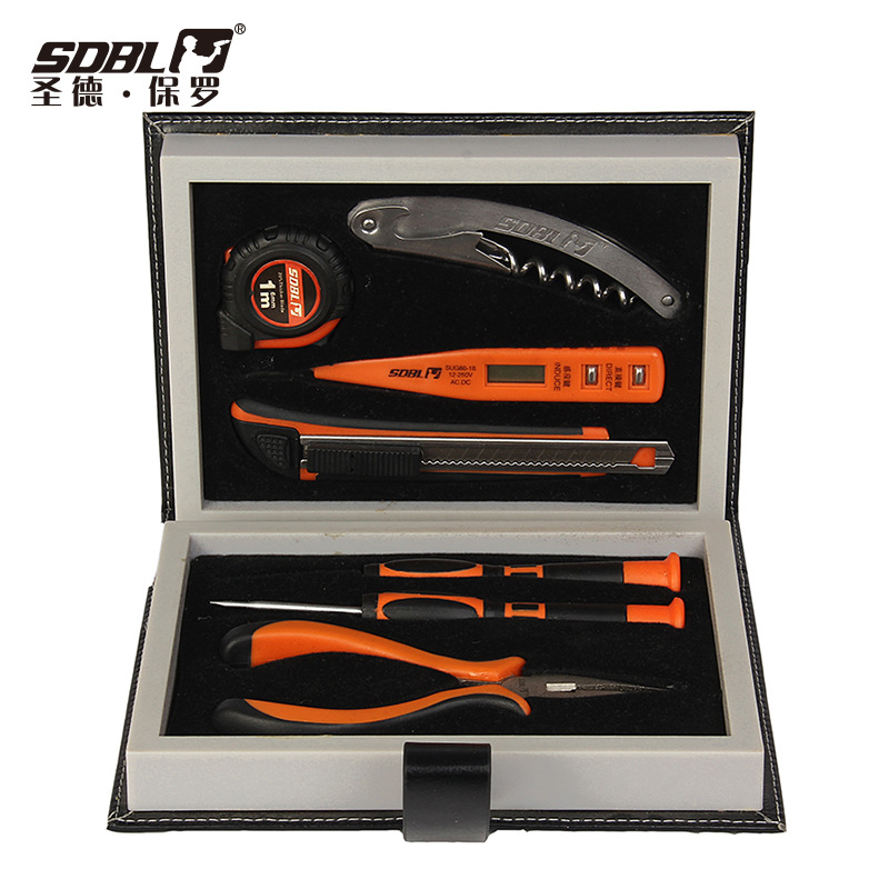 圣德保罗 13件套迷你工具组合 含红酒启尖嘴钳卷尺螺丝刀SD-001