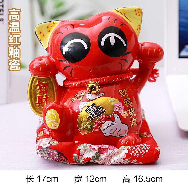 厂家直销创意陶瓷家居摆件 书桌装饰品 招财猫 存钱罐储蓄罐