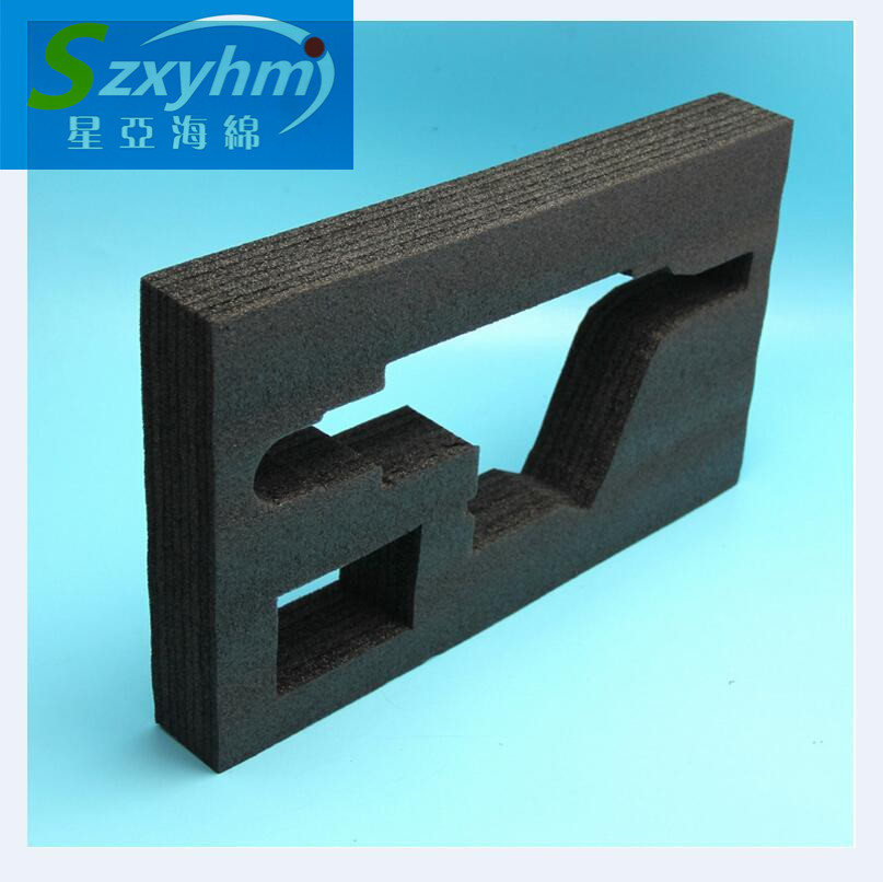 黑色泡棉内衬盒EVA卡槽内托辅助材质市场手机包装植绒