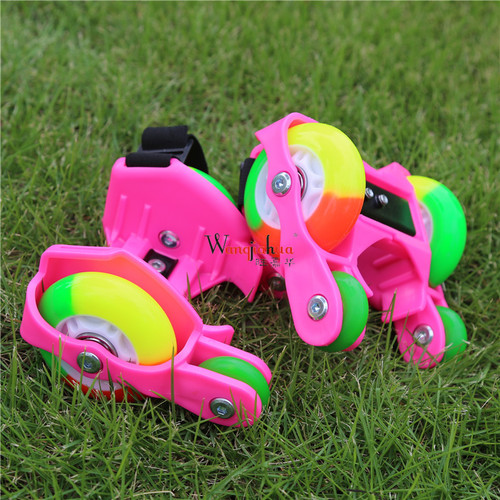 Four-wheeled heelys skates for adults and children, flash hot roller skates, speed skates, smooth wheels