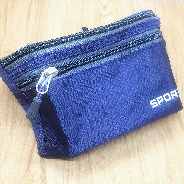 Blue sports belt bag, wallet...