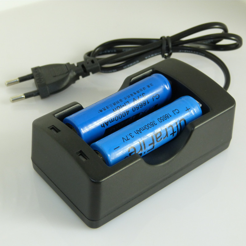 快充18650充电器 水平仪手电筒头灯电池充电器 纸盒丝印跨境出口