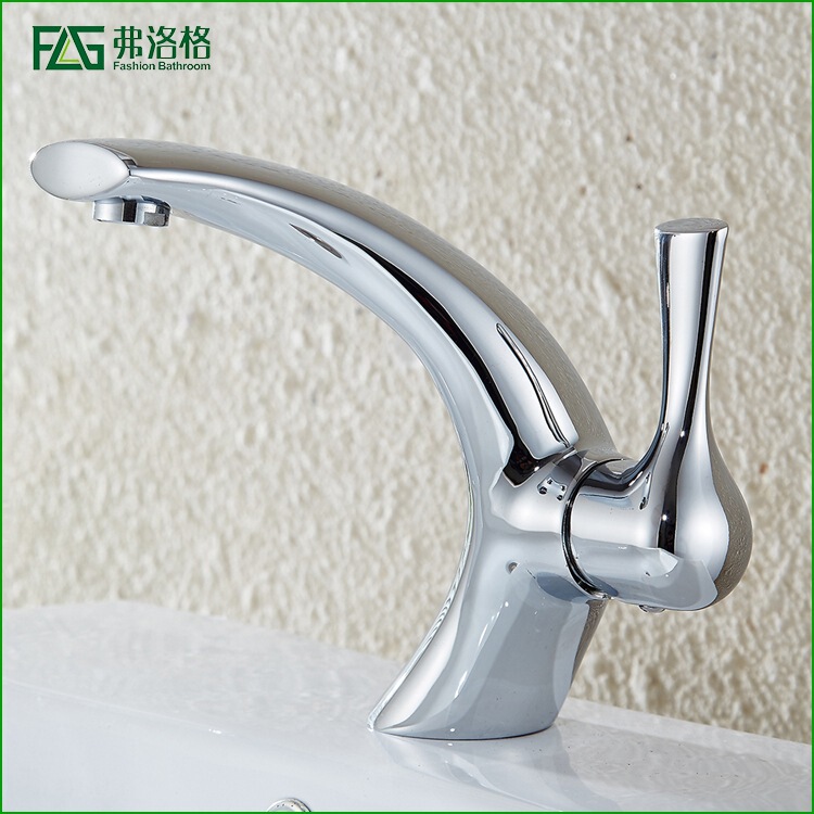 FLG Froge copper chrome-plated horn bathroom basin basin faucet hot and cold water mixed wash basin faucet FLG Froge copper chrome-plated horn bathroom basin basin faucet hot and cold water mixed wash basin faucet