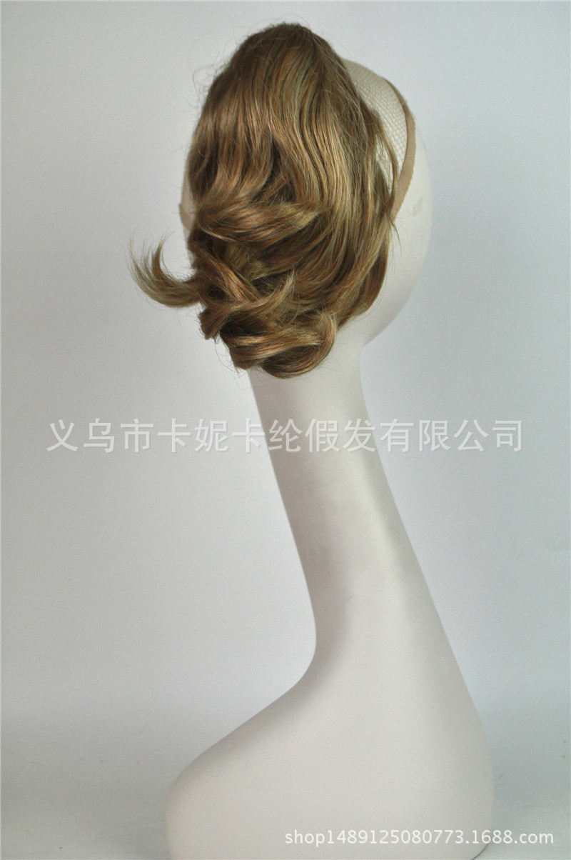 Peluca de cola de caballo para mujer de moda, peluca europea y americana, cola de caballo