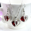 Fashionable zirconium, set heart-shaped, necklace, wholesale, wish