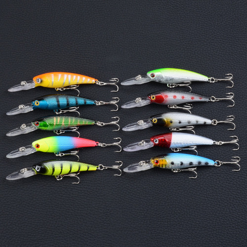 Lure bait 10-color set bionic fishing bait minnow fake bait 9cm/8.3g plastic hard bait foreign trade direct supply for fishing