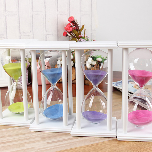 Creative home crafts wooden 5 to 60 minute timer as a gift for classmates and girlfriends hourglass ornaments